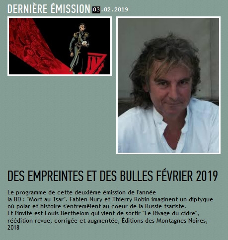 Louis Bertholom dans l'émission des Empreintes et des bulles Animée par Morgan Large et Serg Gicquel