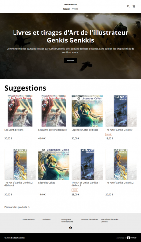 Boutique en ligne de l'illustrateur Genkis